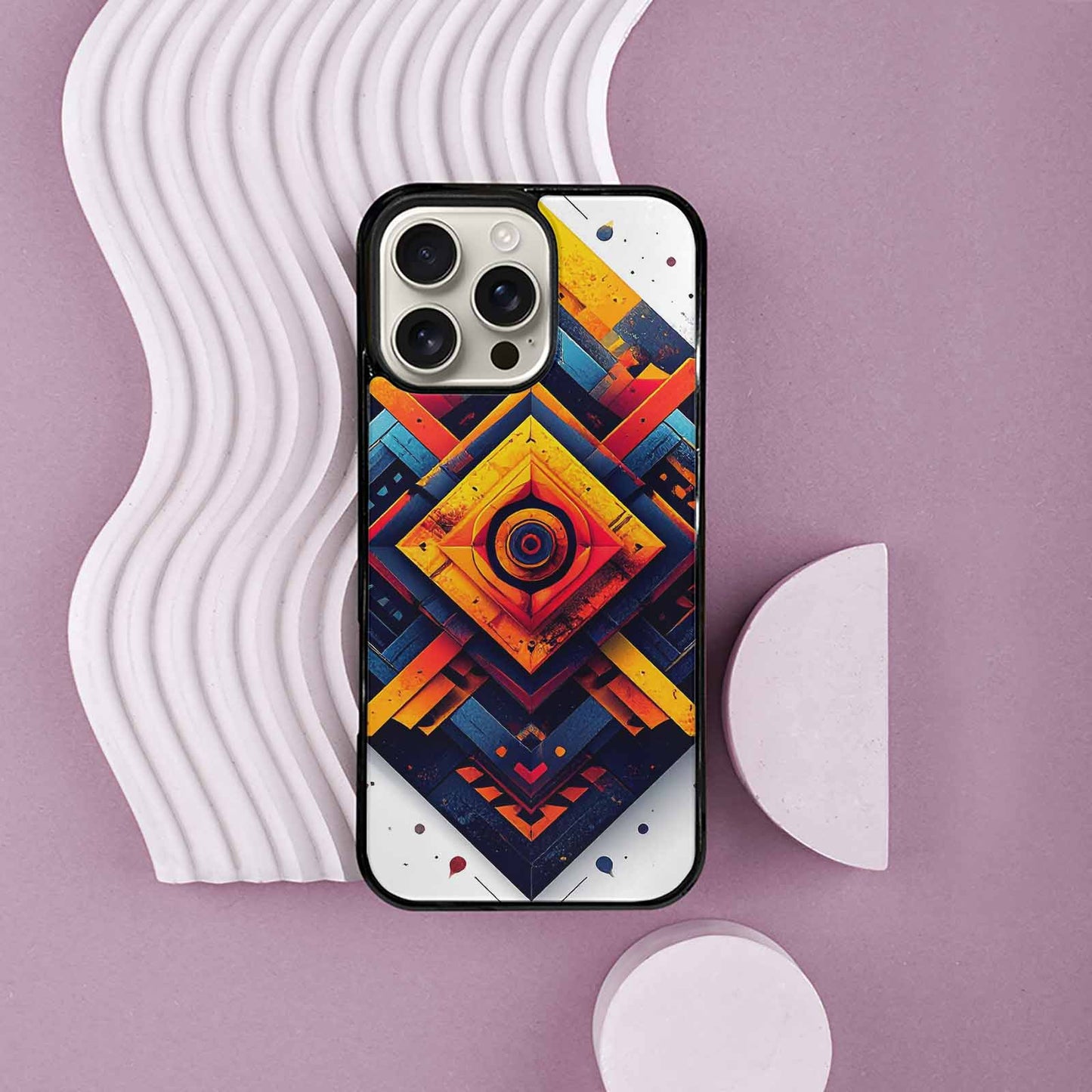 iPhone 16 Pro Max Case — Urban Tribal Tessellation, Custom Art Phone Cover