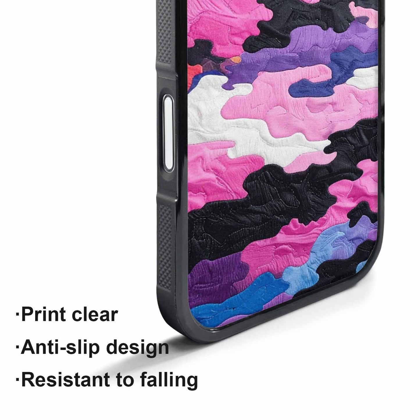 iPhone 17 Pro Case — Vivid Camo Genderfluid Pride Camo, Custom Print Case Cover