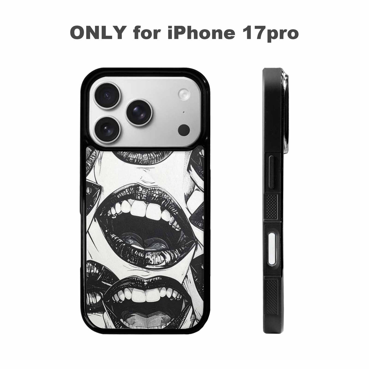 iPhone 17 Pro Case — Seamless Repeating Pattern Of Overlapping Cartoon, Custom Designed Case Cover