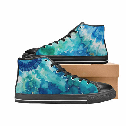 MEN'S Tie Dye - High Top Canvas Surreal Custom Sneakers