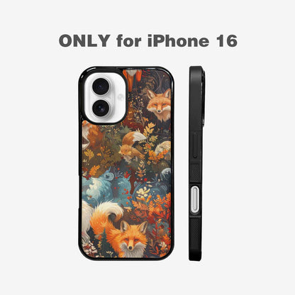 iPhone 16 Case — Fox Forest Fox Forest Pattern Hundreds, Custom Made Phone Cover