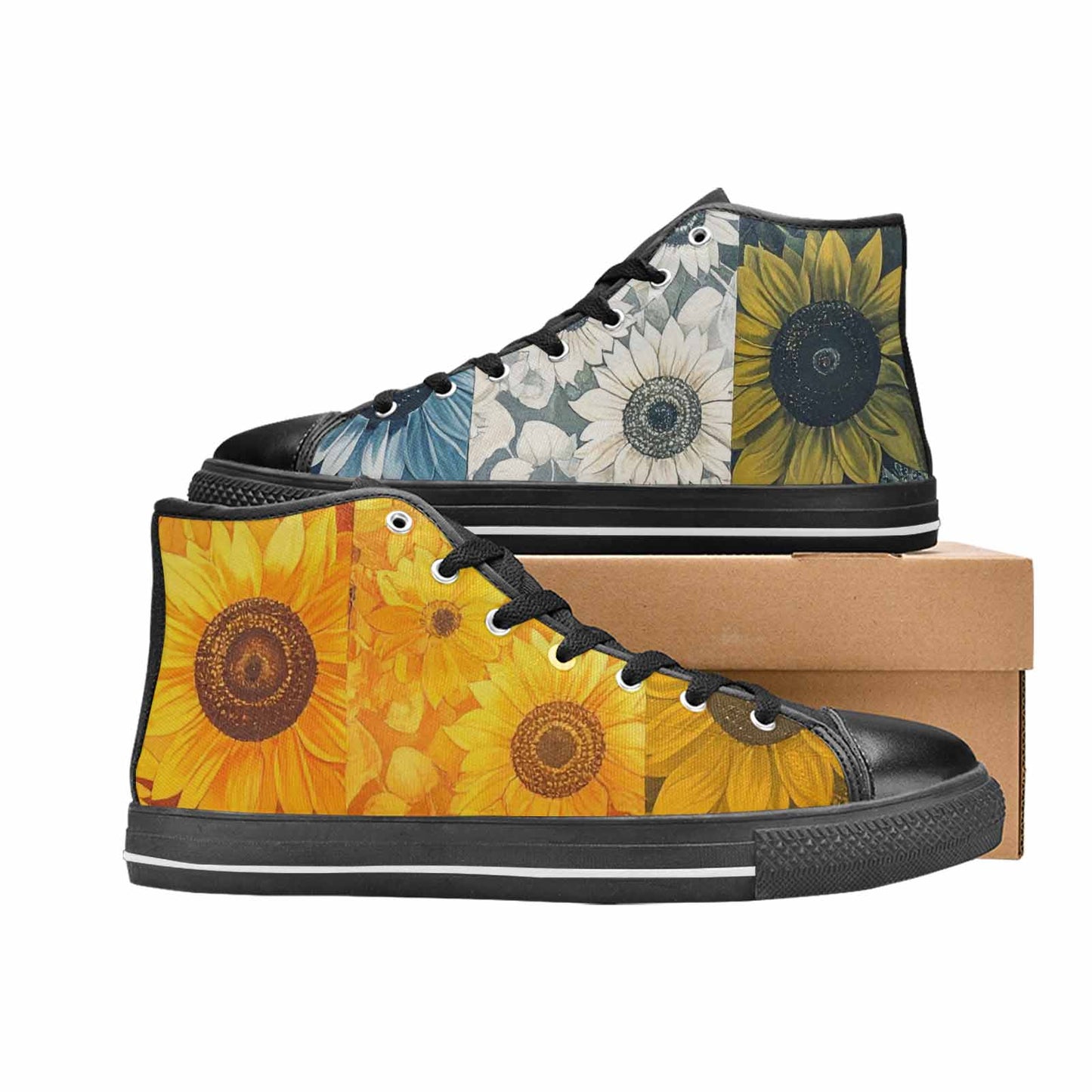 MEN'S Blend Melt Them High Top Canvas Wallpaper Art Custom Shoes
