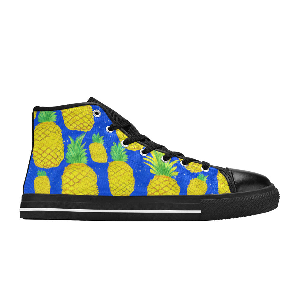 MEN'S More Pineapples 2 Men’S High Top Canvas Grunge Custom Sneakers
