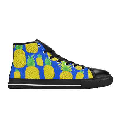 MEN'S More Pineapples 2 Men’S High Top Canvas Grunge Custom Sneakers