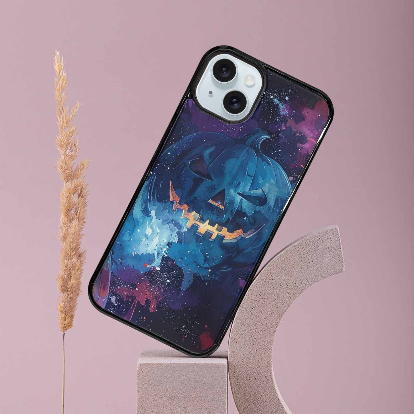 iPhone 15 Plus Case — Eamless Repeating Pattern Of Overlapping Pumpkin, Custom Made Phone Cover