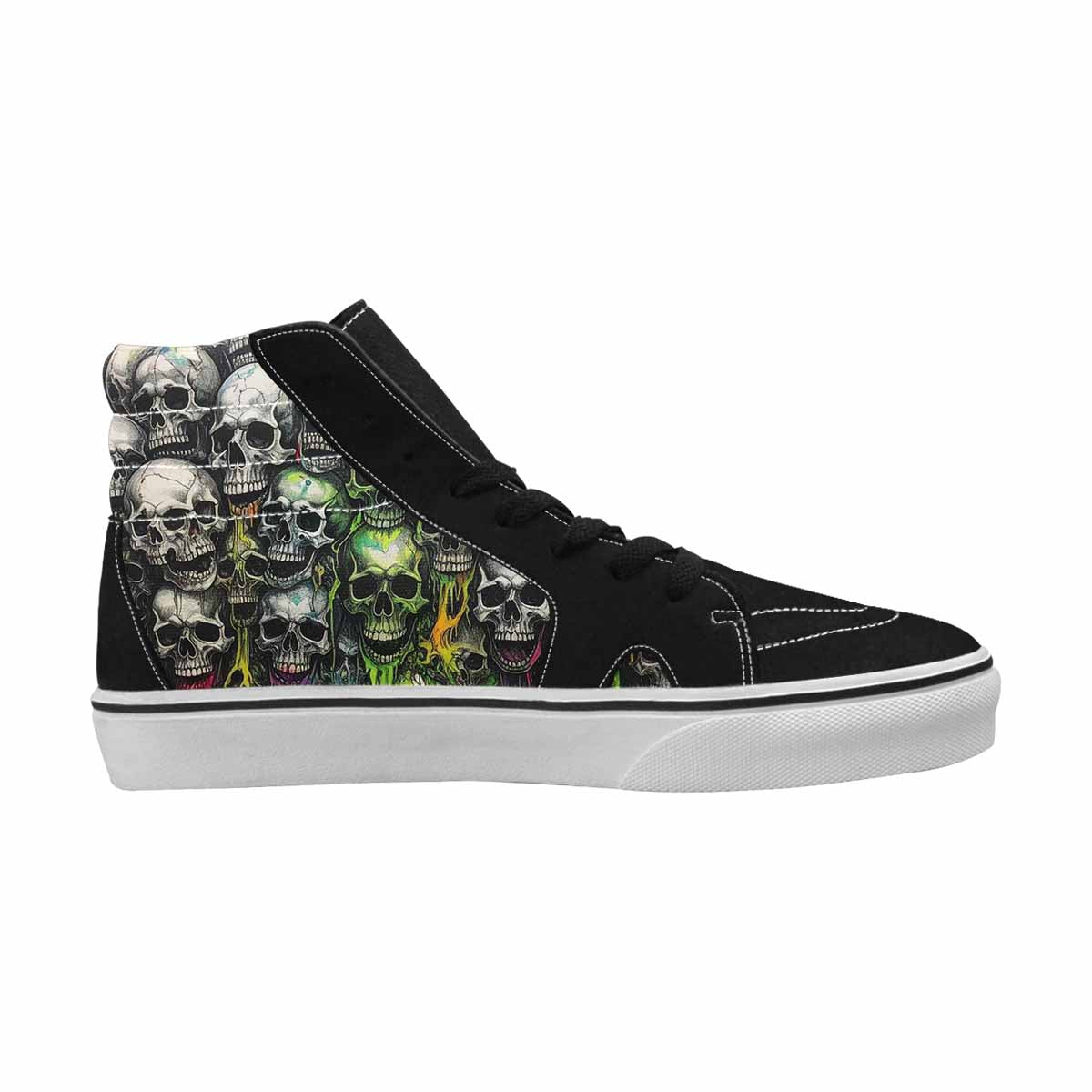 MEN'S Rainbow From Skull S High Top Canvas Neon Fantasy Custom Shoes