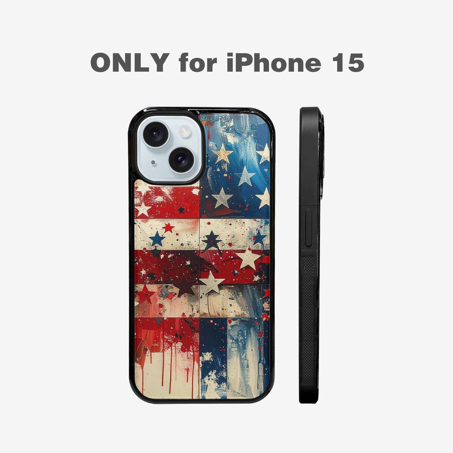 iPhone 15 Case — Patriotic Stars And Stripes American Stars, Custom Art Phone Cover