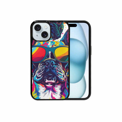 iPhone 15 Case — French Bulldog Pop Art Pattern, Custom Art Phone Cover