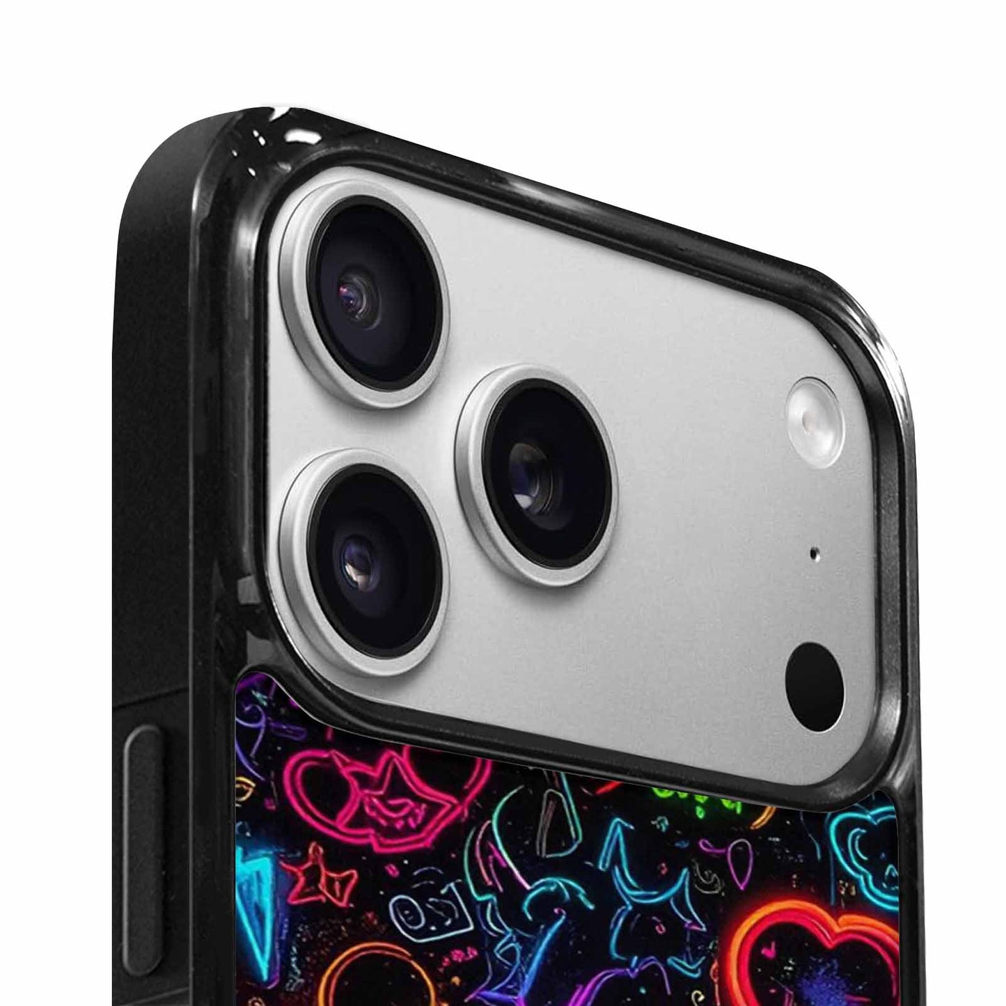 iPhone 17 Pro Case — Neon Glow Sticker Icon Collage Original, Custom Made Phone Cover