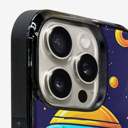 iPhone 16 Pro Case — Alien Ufo Cartoon Art Pattern, Custom Made Phone Cover