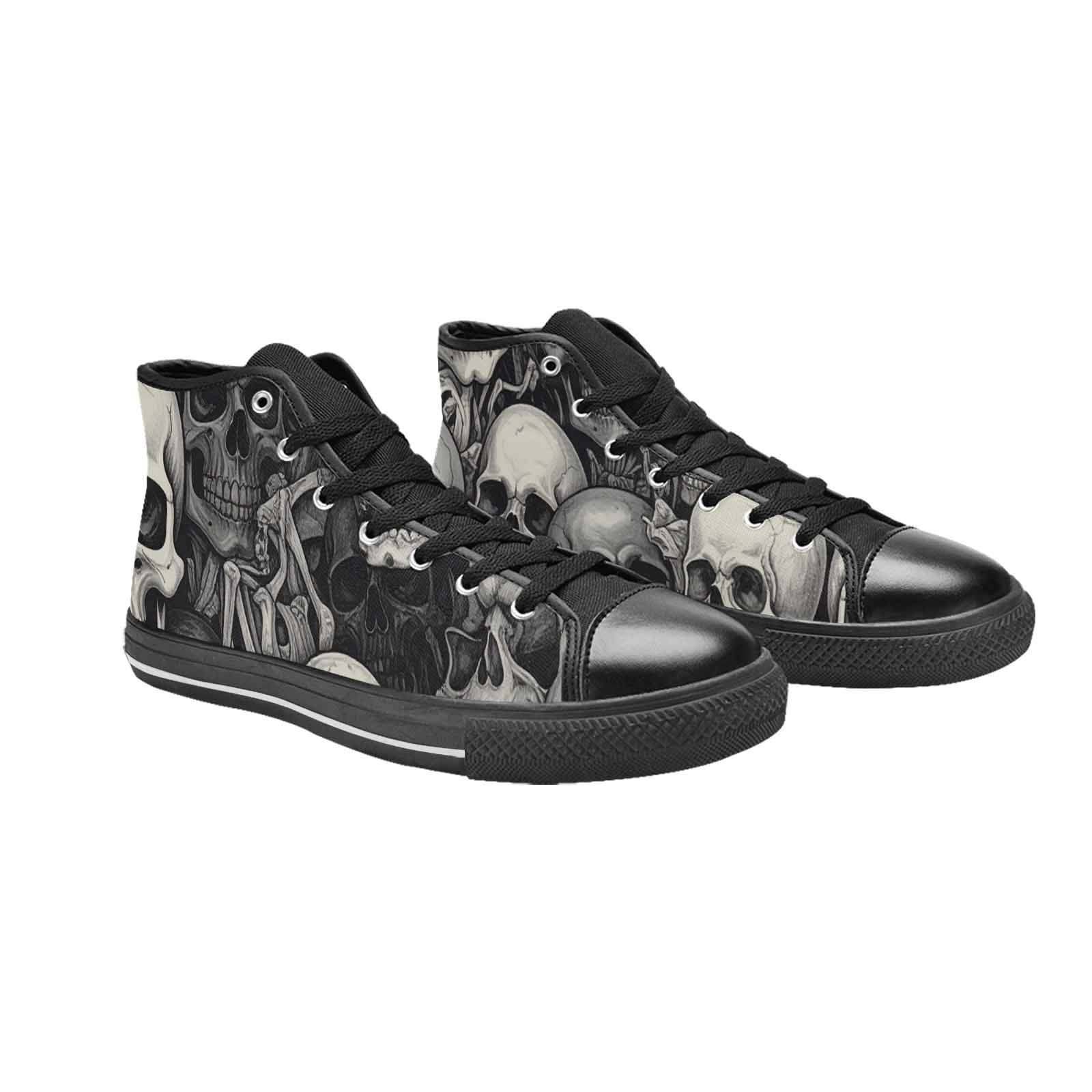 WOMEN'S Skulls - Classic High Top Canvas Vivid Sneakers