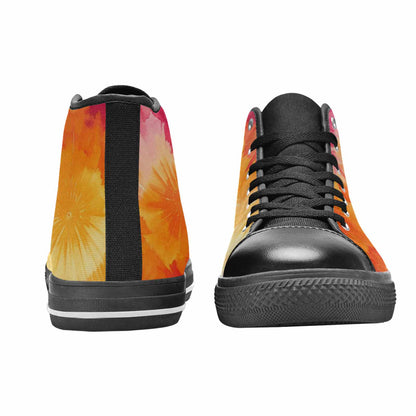 MEN'S Tie Dye - High Top Canvas Dark Academia Custom Sneakers