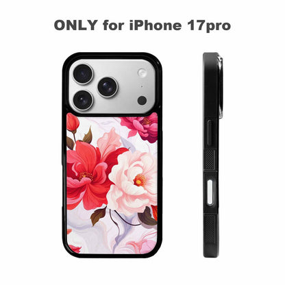 iPhone 17 Pro Case — Marble Floral Art Seamless Pattern Floral, Customized Protective Case