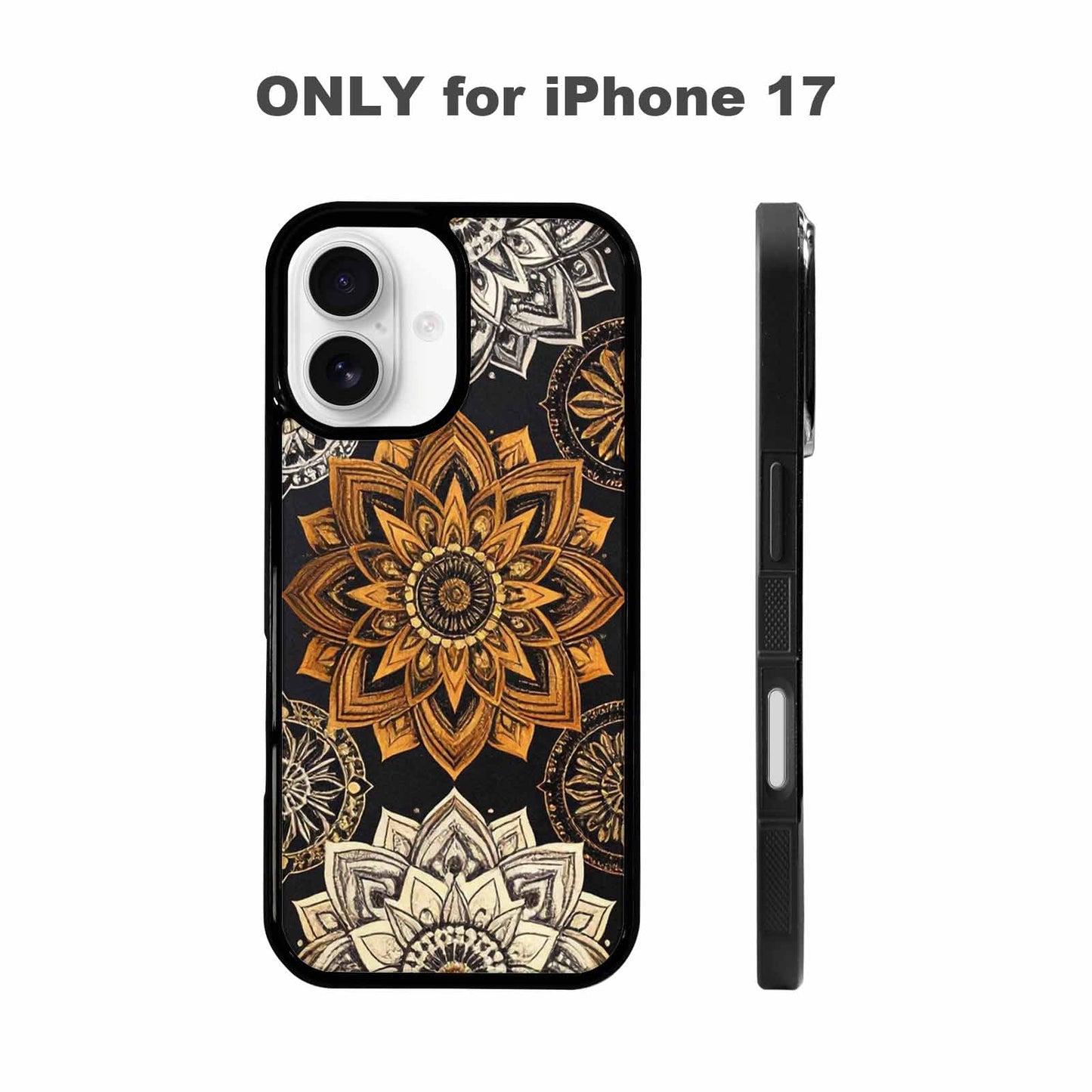 iPhone 17 Case — Small Mandala Pattern, Randomly Floral, Custom Phone Case