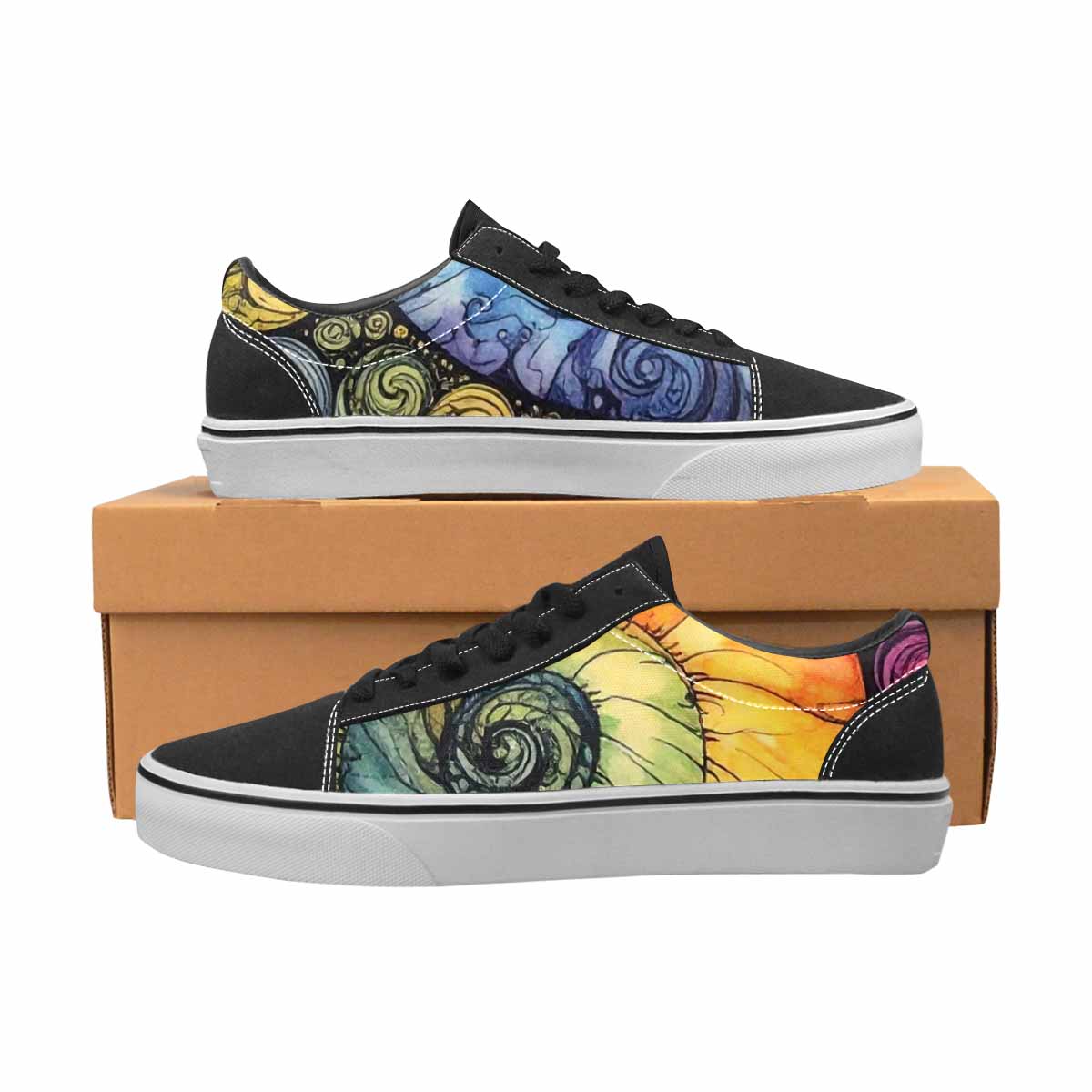 WOMEN'S Tie Lace-Up Canvas Cottagecore Custom Sneakers