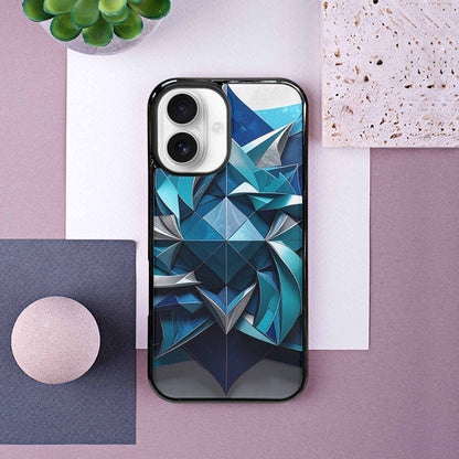 iPhone 16 Case — Geometric Origami Art Pattern, Original Design Phone Case
