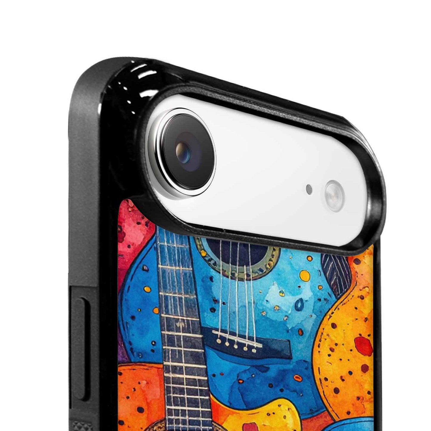 iPhone 17 Air Case — Watercolor Smiley Face Guitar Watercolor Abstract, Custom Designed Case Cover
