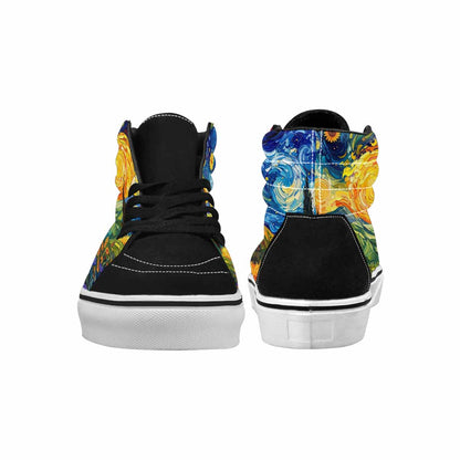 MEN'S Blend All Versions High Top Canvas Wallpaper Art Custom Sneakers