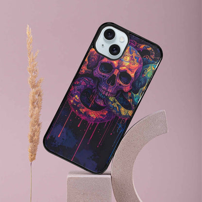 iPhone 15 Plus Case — Snakes And Skulls Collage Custom, Unique Phone Case Design