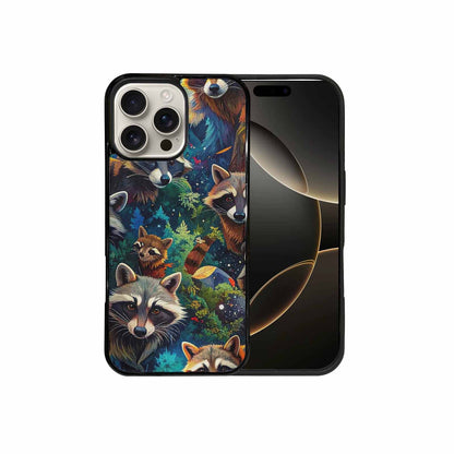 iPhone 16 Pro Max Case — Raccoon Bandit Raccoon Bandit Pattern Hundreds, Custom Made Phone Cover