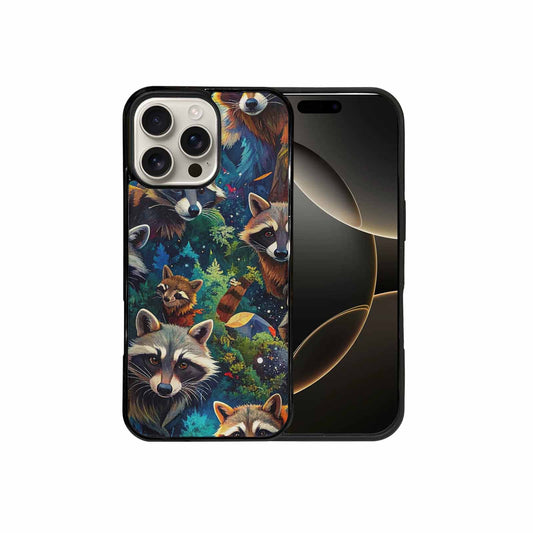 iPhone 16 Pro Max Case — Raccoon Bandit Raccoon Bandit Pattern Hundreds, Custom Made Phone Cover