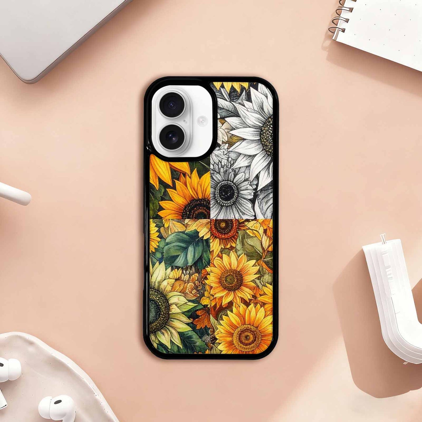 iPhone 17 Case — Small Sunflower Pattern, Randomly Floral, Custom Made Phone Cover