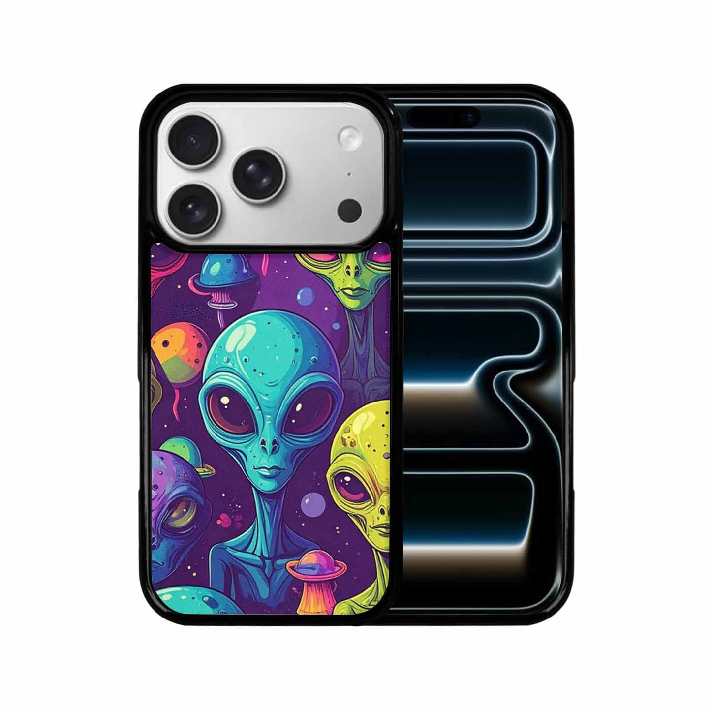 iPhone 17 Pro Case — Alien Ufo Cartoon Art Pattern Alien, Custom Art Phone Cover