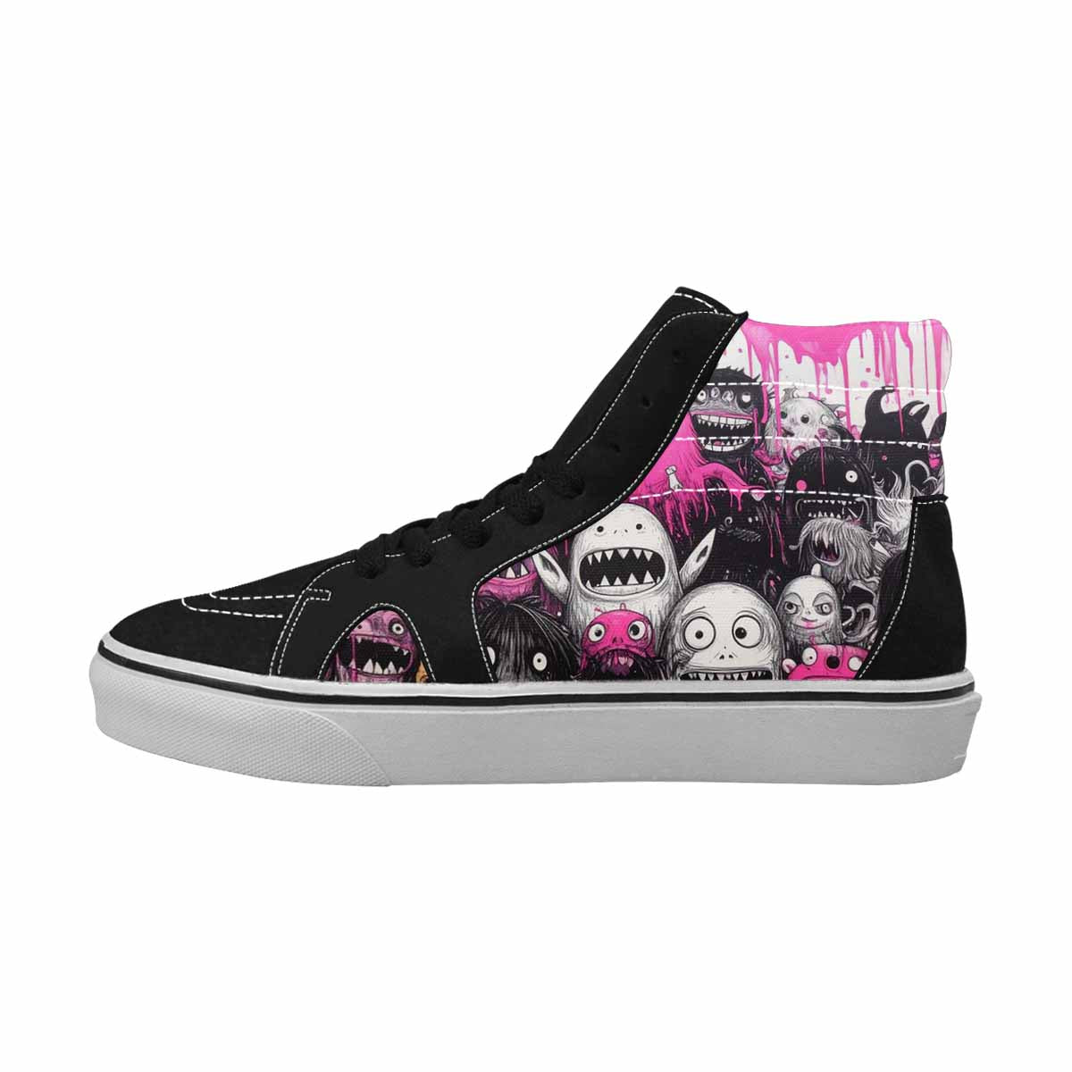 MEN'S Monsters (general) High Top Canvas Grunge Custom Shoes