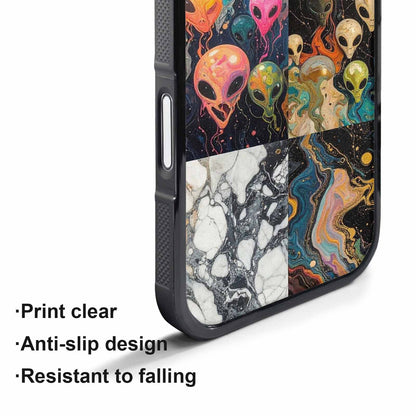 iPhone 17 Pro Max Case — Aliens Marblealiens Pattern Alien Scifi, Custom Designed Case Cover