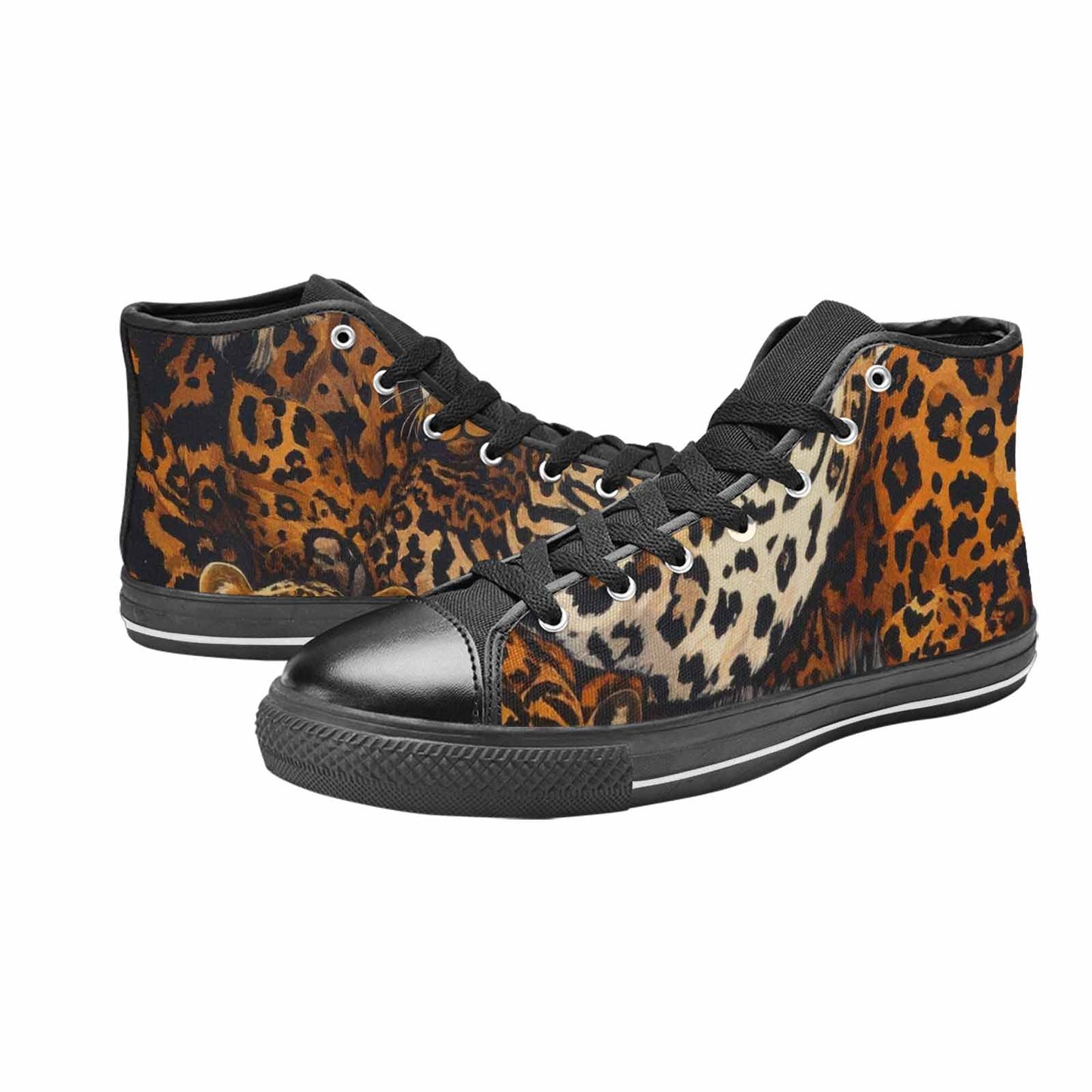 MEN'S Animal Print High Top Canvas Neon Fantasy Sneakers