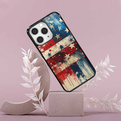 iPhone 15 Pro Max Case — Patriotic Stars And Stripes American Stars, Original Design Phone Case