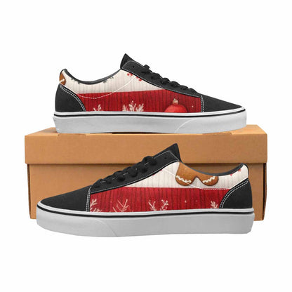 MEN'S Christmas Holly Snowflake Canvas Lace-Up Vibrant Chaos Shoes