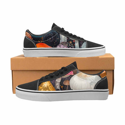 WOMEN'S Mushrooms Lace-Up Canvas Wallpaper Art Sneakers