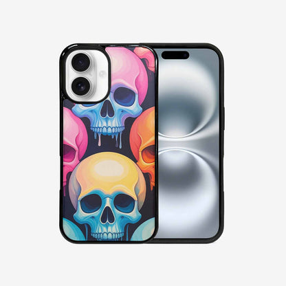 iPhone 16 Case — Dripping Candy Skulls, Custom Phone Case