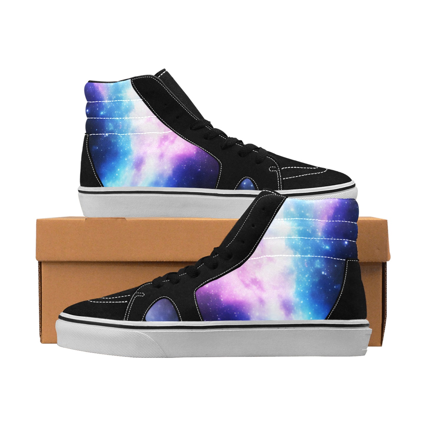 MEN'S Galaxy Art Out Space High Top Skateboarding Dreamcore Custom Sneakers