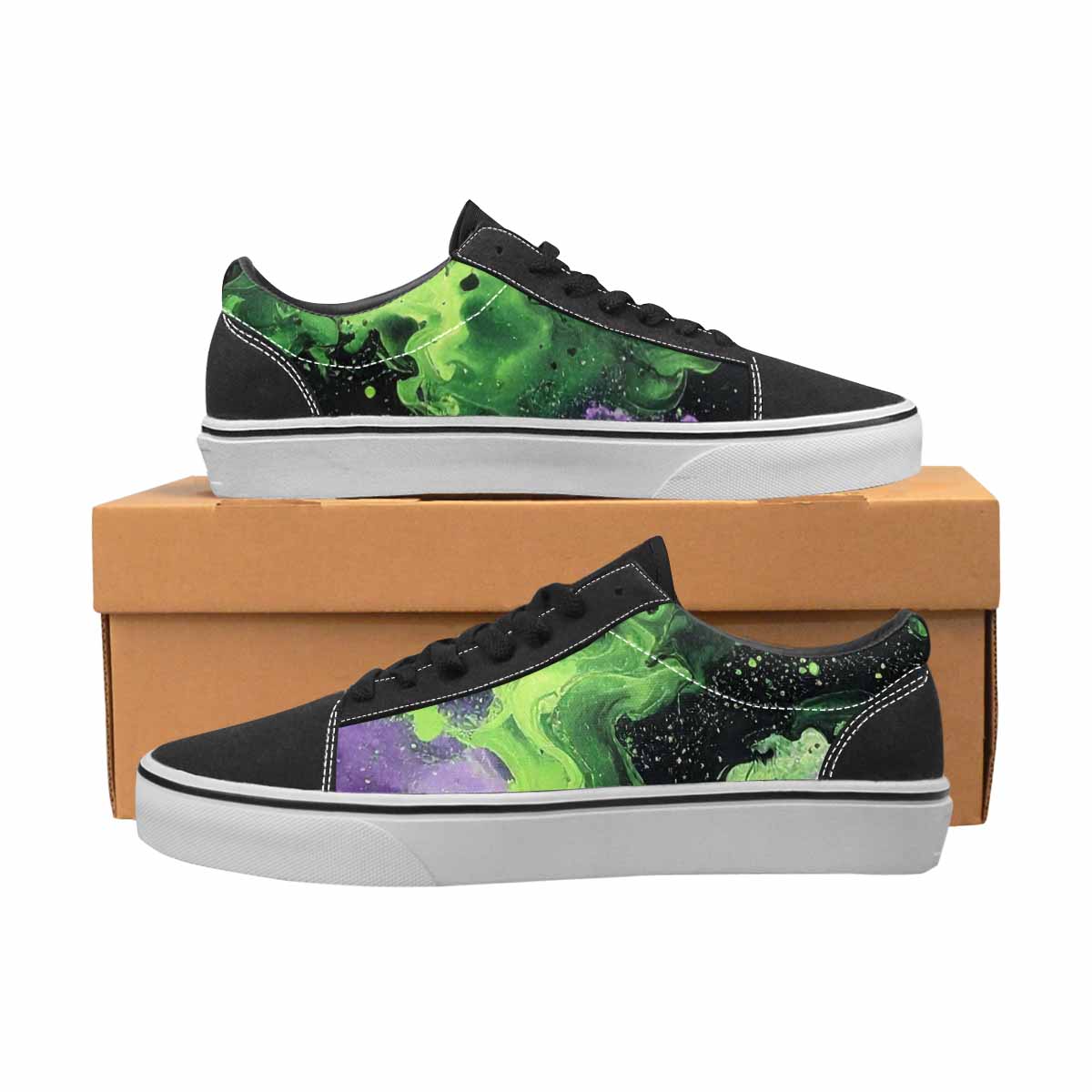 WOMEN'S Galaxy Nebula Lace-Up Canvas Cottagecore Custom Sneakers