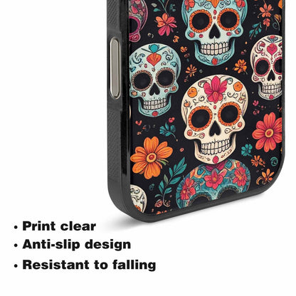 iPhone 16 Pro Case — Smaller Skulls Overlapping Seamless Pattern Of, Custom Art Phone Cover