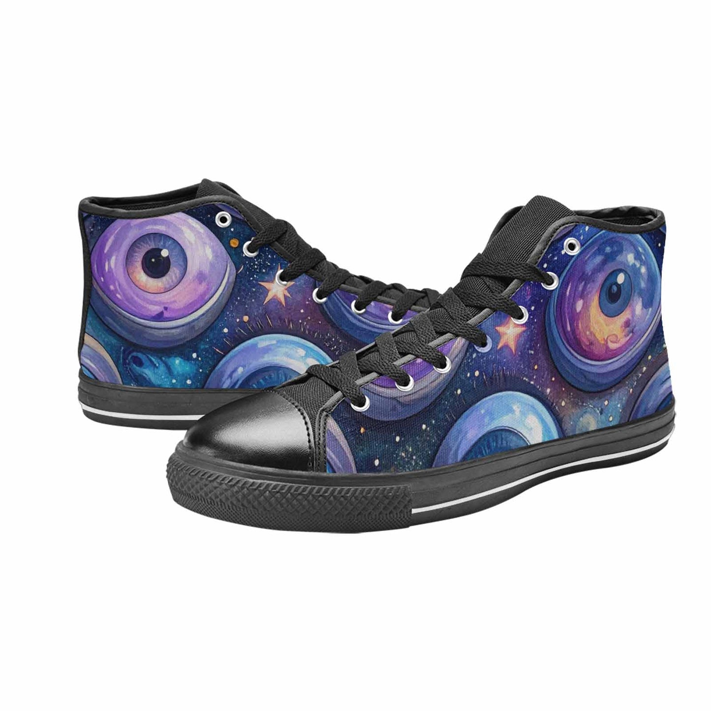 MEN'S Cartoon Eyeballs Galaxy High Top Canvas Dark Academia Shoes