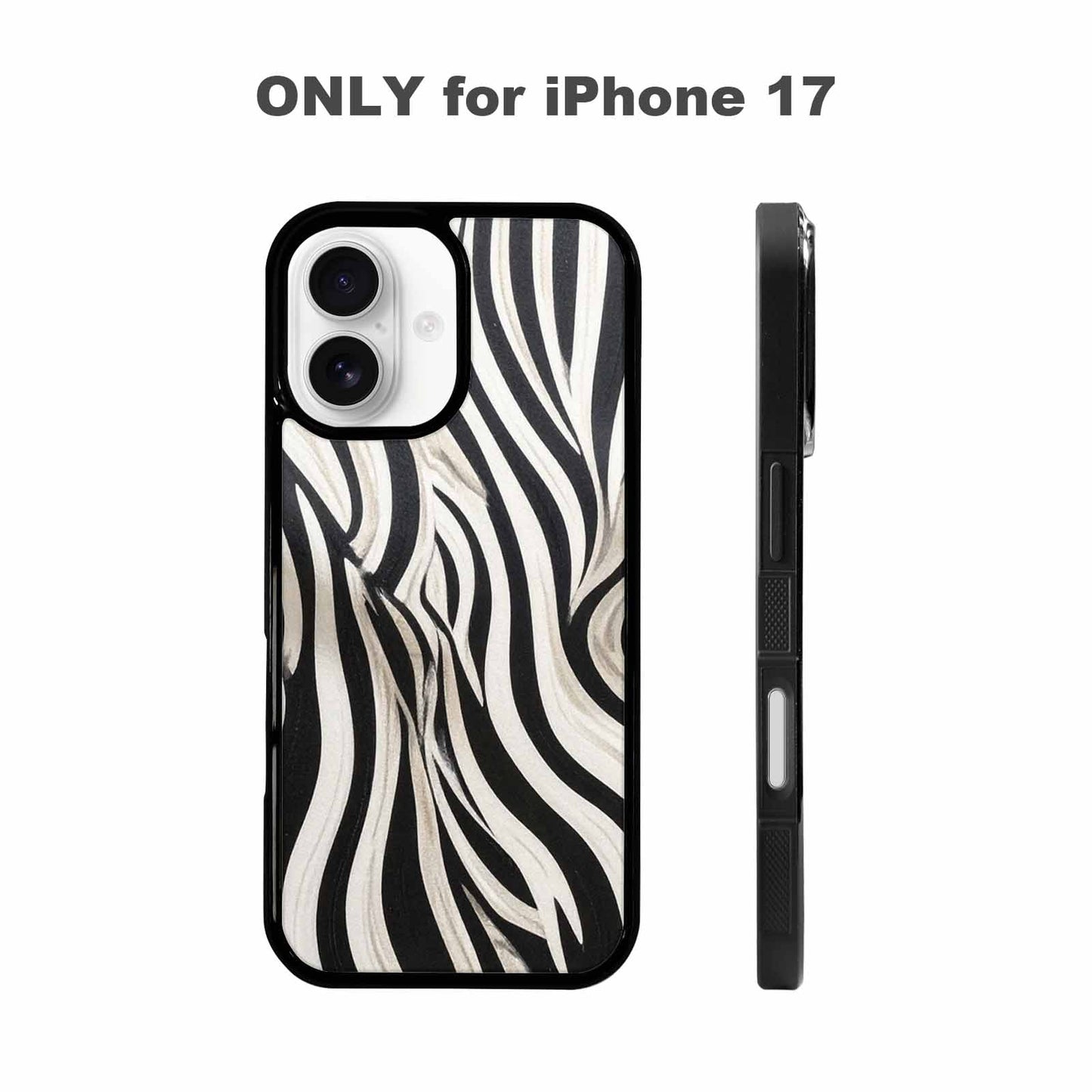 iPhone 17 Case — Modern Zebra Stripe Animal Print, Original Design Phone Case