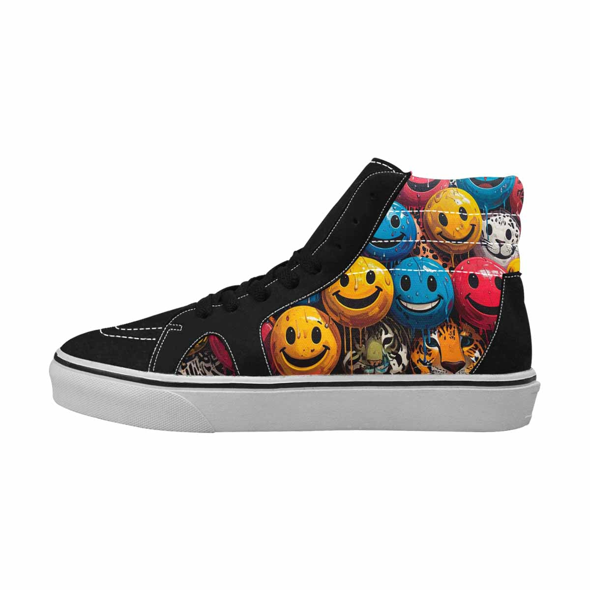 MEN'S Smiley Faces High Top Canvas Surreal Shoes