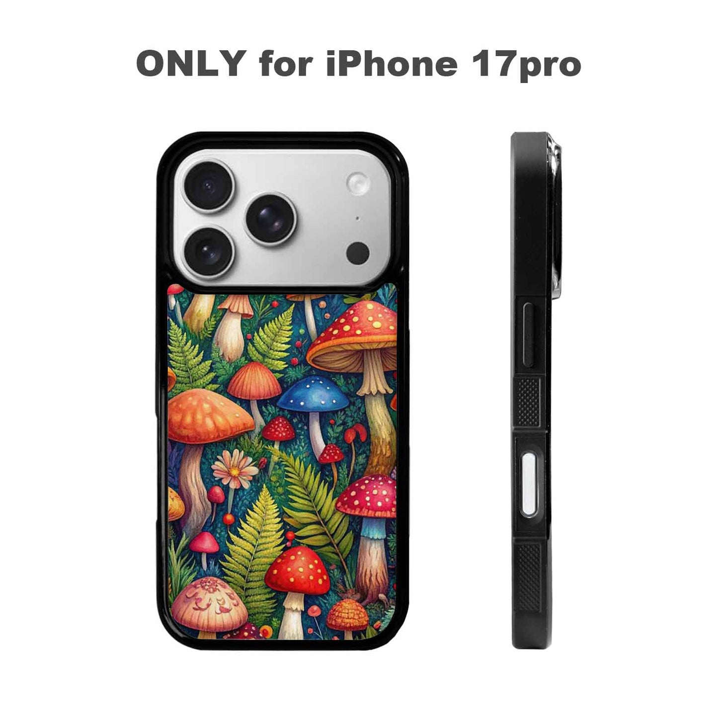 iPhone 17 Pro Case — Mushrooms Botanicalmushrooms P Floral, Custom Phone Case