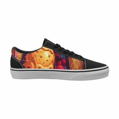 WOMEN'S Ice Cream Monsters  Lace-Up Canvas Y2K Custom Shoes