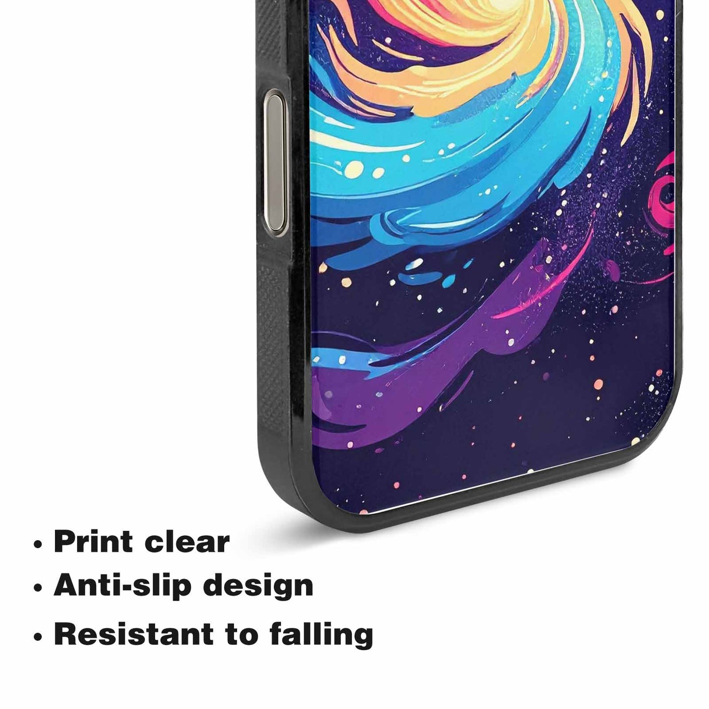 iPhone 15 Pro Max Case — Love Wins Galaxy Seamless Pattern Vibrant, Custom Art Phone Cover