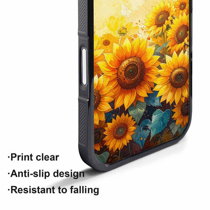 iPhone 17 Air Case — Full Color Vibrant Sunflower Burst Floral, Custom Art Phone Cover