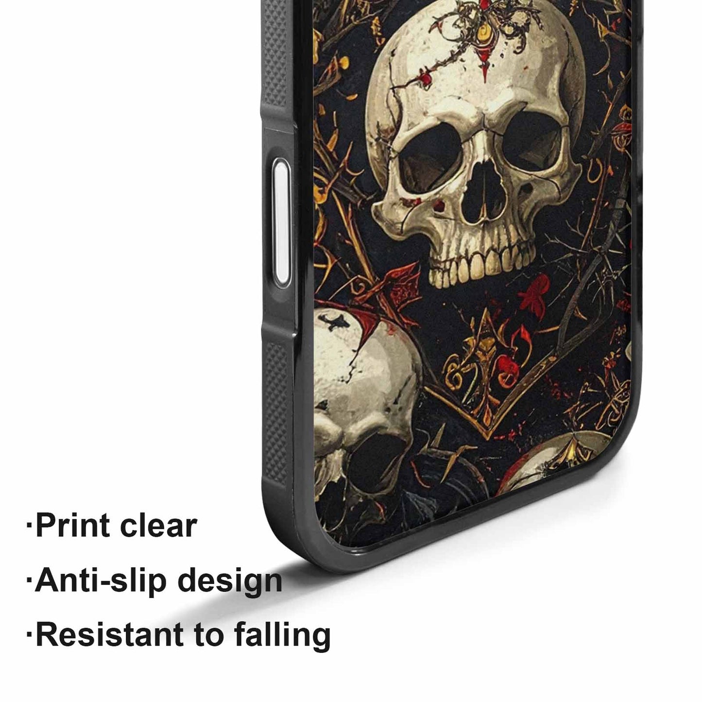 iPhone 17 Case — Skull Dark Art Gothic Print Gothic, Customized Protective Case
