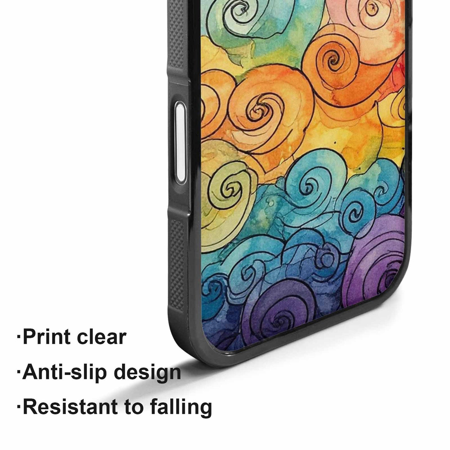 iPhone 17 Case — Tie Dye Swirls (black Tie Dye, Custom Art Phone Cover