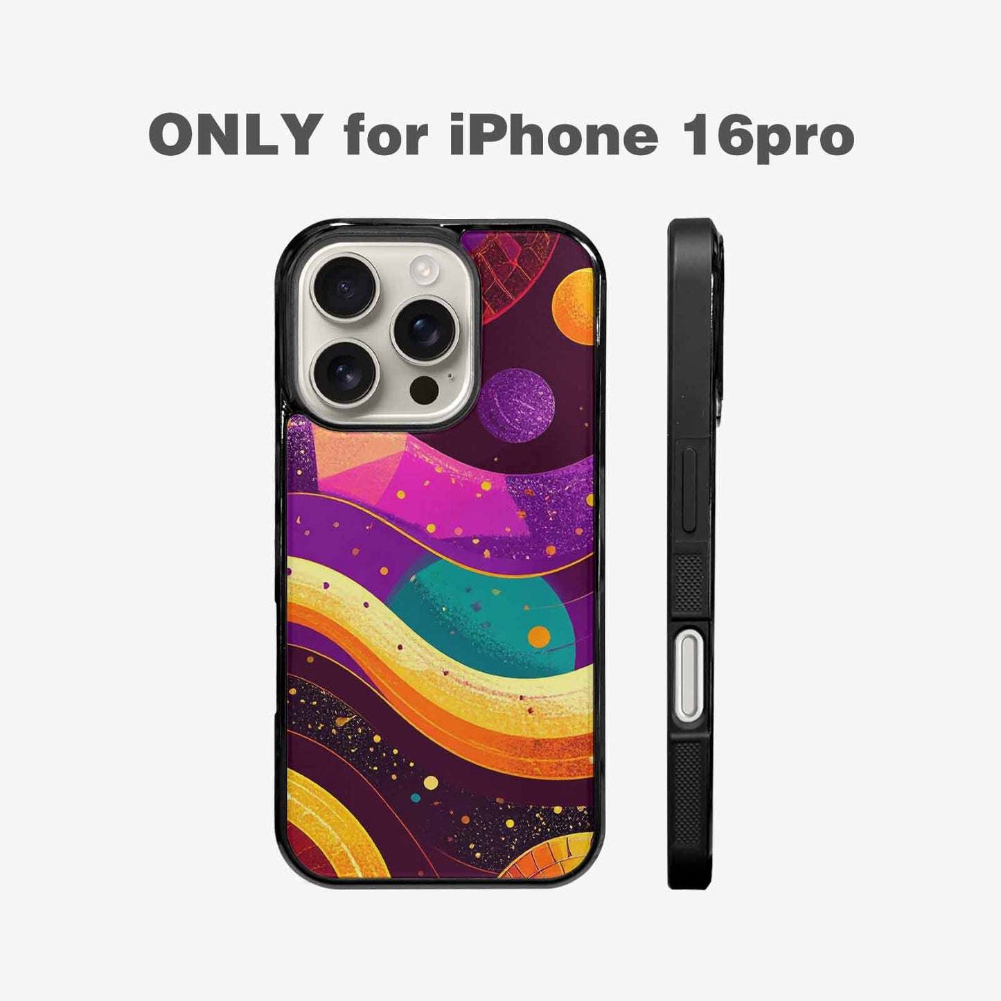 iPhone 16 Pro Case — 1970s Disco Art Pattern, Custom Print Case Cover