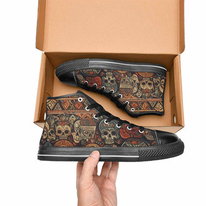 MEN'S Skulls - Tribal-Patterned- High Top Canvas Dreamcore Shoes