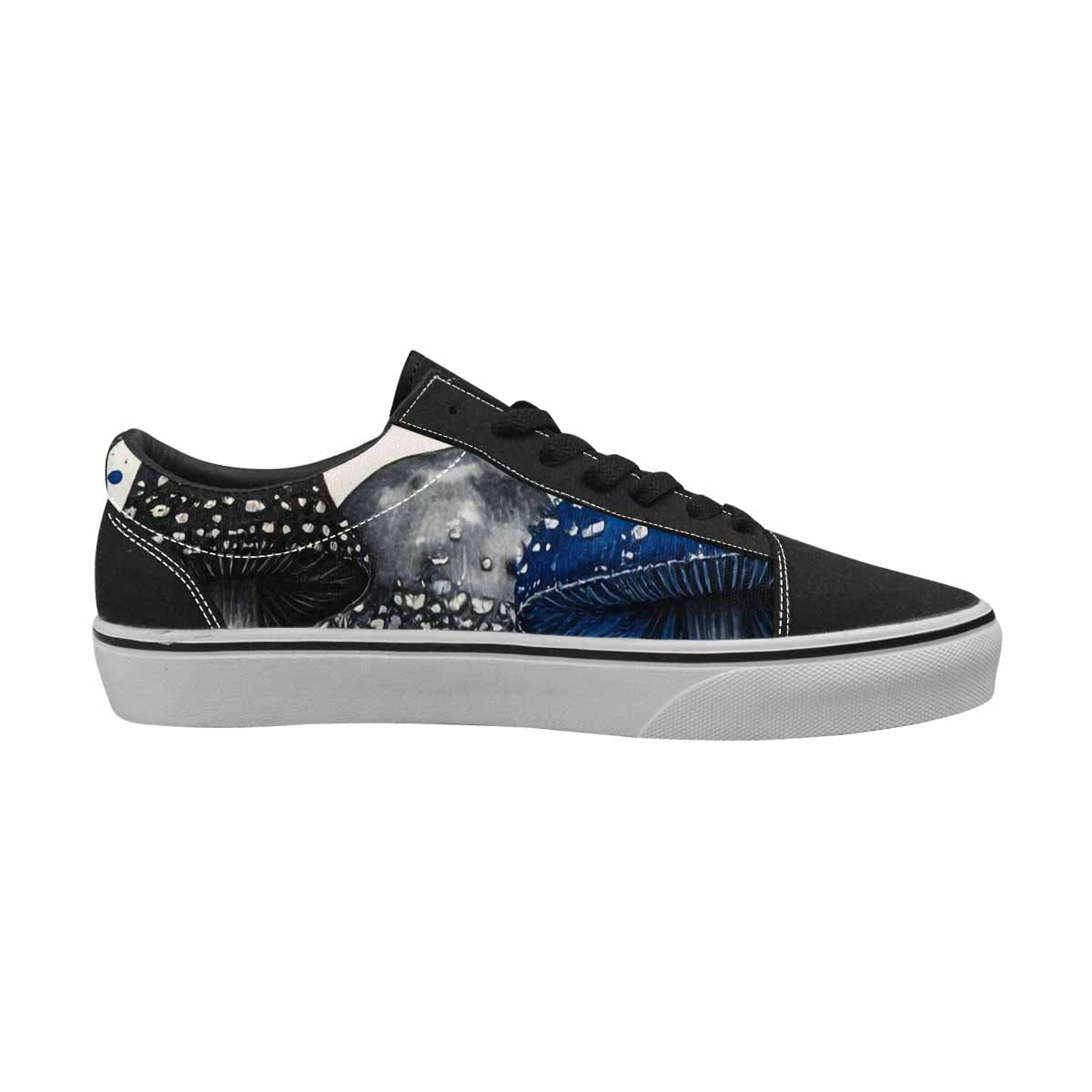 WOMEN'S Mushrooms (general) Lace-Up Canvas Vibrant Chaos Custom Sneakers