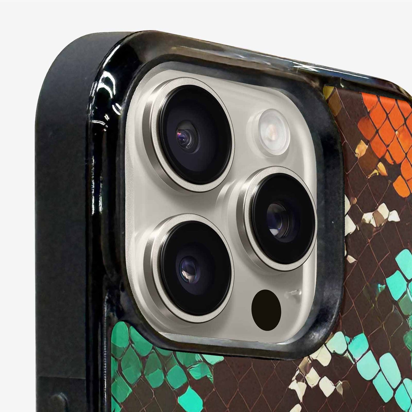 iPhone 15 Pro Max Case — Snake Print Dark Seamless Pattern Vibrant, Unique Phone Case Design
